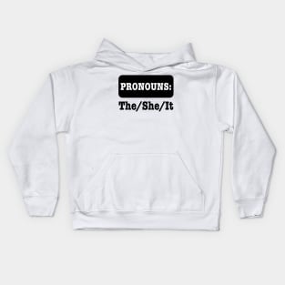 Pronouns The She It Kids Hoodie